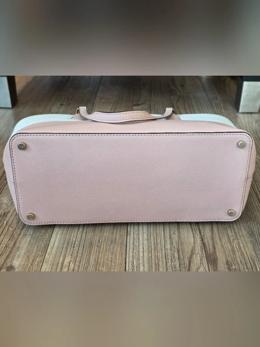 kate spade New York Two-Tone Pink and White Tote Bag